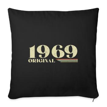 Original 1969 Vintage 1969 Birthday 1969 Retro - Sofa pillowcase 17,3'' x 17,3'' (45 x 45 cm) - black - Front