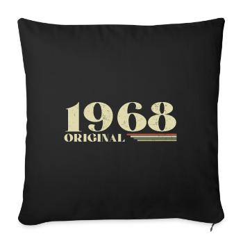 Original 1968 Vintage 1968 Birthday 1968 Retro - Sofa pillowcase 17,3'' x 17,3'' (45 x 45 cm) - black - Front