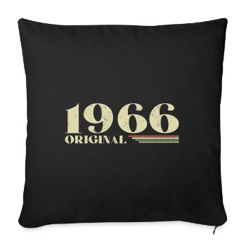Original 1966 Jahrgang 1966 Geburtstag 1966 Retro - Sofakissenbezug 45 x 45 cm - Schwarz - Vorne