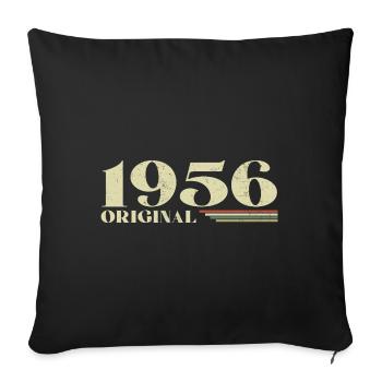 Original 1956 Jahrgang 1956 Geburtstag 1956 Retro - Sofakissenbezug 45 x 45 cm - Schwarz - Vorne