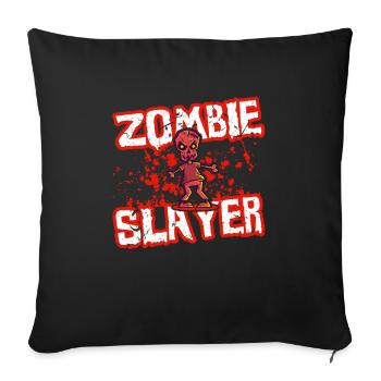 Zombie - Sofa pillowcase 17,3'' x 17,3'' (45 x 45 cm) - black - Front