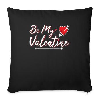 Valentine’s Day - Sofa pillowcase 17,3'' x 17,3'' (45 x 45 cm) - black - Front