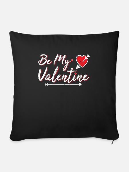 Valentinstag - Sofakissenbezug 45 x 45 cm - Schwarz