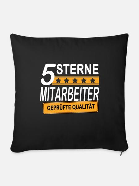 Bester Mitarbeiter - Sofakissenbezug 45 x 45 cm - Schwarz