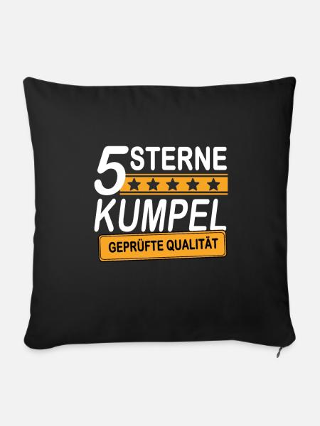 Bester Kumpel beste Freunde - Sofakissenbezug 45 x 45 cm - Schwarz