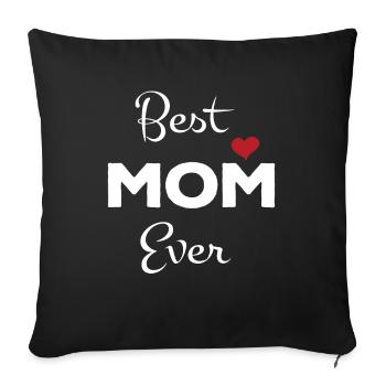 Mother's Day Gift Gift Idea Best Mother Mom - Sofa pillowcase 17,3'' x 17,3'' (45 x 45 cm) - black - Front