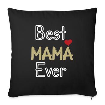 Gift for Mother's Day - Sofa pillowcase 17,3'' x 17,3'' (45 x 45 cm) - black - Front