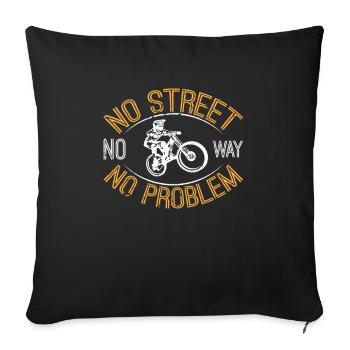 VTT, VTT, VTT rengaine - Housse de coussin décorative 45 x 45 cm - noir - Devant