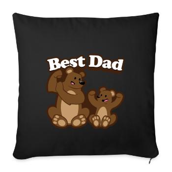 Père et fils - Housse de coussin décorative 45 x 45 cm - noir - Devant