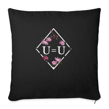 U = U indétectable est égal à VIH non transmissible - Housse de coussin décorative 45 x 45 cm - noir - Devant