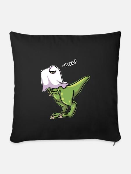 Dinosaurierentwurf Halloweens T Rex Lustiger Entwurf - Sofakissenbezug 45 x 45 cm - Schwarz
