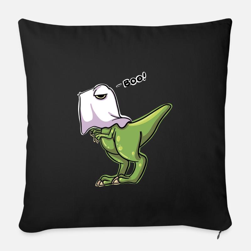 Dinosaurierentwurf Halloweens T Rex Lustiger Entwurf - Sofakissenbezug 45 x 45 cm - Schwarz