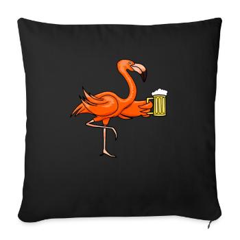 Fête des amoureux du pichet à bière - Housse de coussin décorative 45 x 45 cm - noir - Devant
