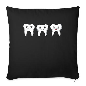 Dentist Teeth Tooth Dentistry Assistant Gift - Sofa pillowcase 17,3'' x 17,3'' (45 x 45 cm) - black - Front
