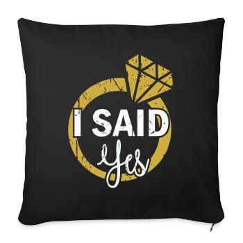 Hen party wedding - Sofa pillowcase 17,3'' x 17,3'' (45 x 45 cm) - black - Front