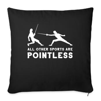 Fencing Fencer Futile sword sword fighting - Sofa pillowcase 17,3'' x 17,3'' (45 x 45 cm) - black - Front