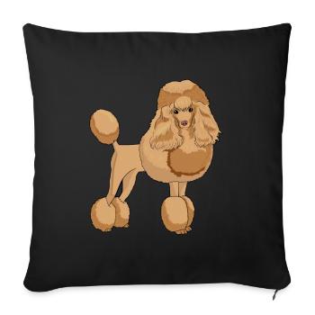 Pudel - Housse de coussin décorative 45 x 45 cm - noir - Devant