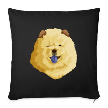 Chow Chow - Housse de coussin décorative 45 x 45 cm - noir - Devant