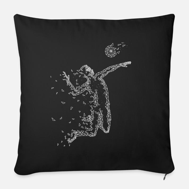 Volleyball - Sofakissenbezug 45 x 45 cm - Schwarz