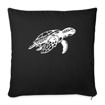 Sea turtle turtle sea island gift - Sofa pillowcase 17,3'' x 17,3'' (45 x 45 cm) - black - Front