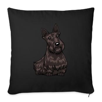 Scottish Terrier dog owner pet - Sofa pillowcase 17,3'' x 17,3'' (45 x 45 cm) - black - Front