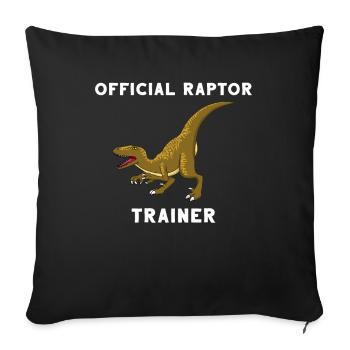 Dinosaur Raptor Raptors Reptiles paleontologist - Sofa pillowcase 17,3'' x 17,3'' (45 x 45 cm) - black - Front