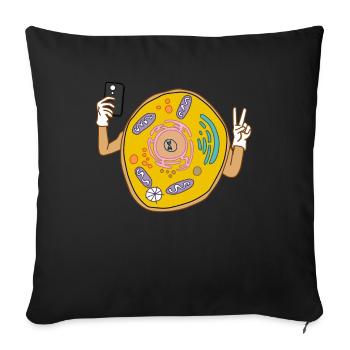 Cellfie Science Biology Cell Laboratory - Housse de coussin décorative 45 x 45 cm - noir - Devant