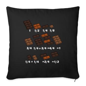 Math Chocolate Math Mathematician Teacher - Housse de coussin décorative 45 x 45 cm - noir - Devant