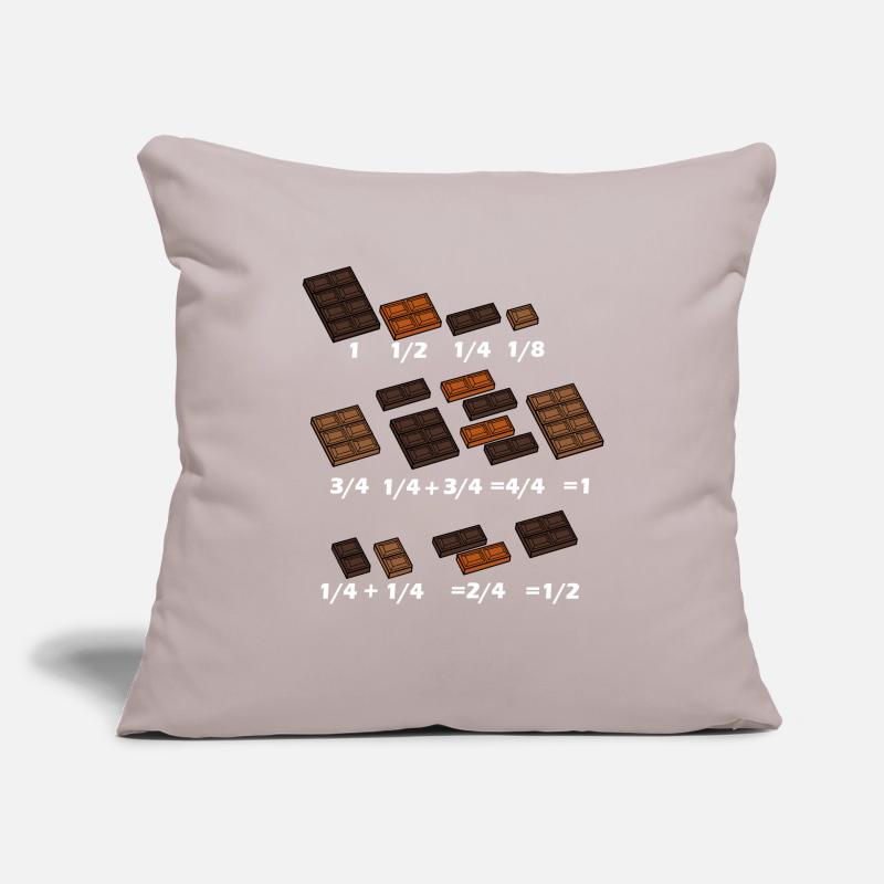 Math Chocolate Math Mathematician Teacher Housse de coussin décorative 45 x 45 cm