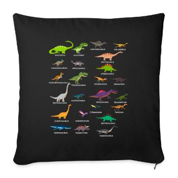 Paleontologist Paleontology Dino Dinosaur T-Rex - Sofa pillowcase 17,3'' x 17,3'' (45 x 45 cm) - black - Front