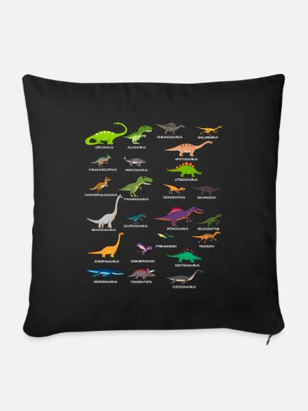 Paläontologe Paläontologie Dino Dinosaurier T-Rex - Sofakissenbezug 45 x 45 cm - Schwarz