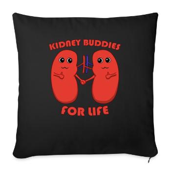 Kidney organ transplantation kidney transplant - Sofa pillowcase 17,3'' x 17,3'' (45 x 45 cm) - black - Front