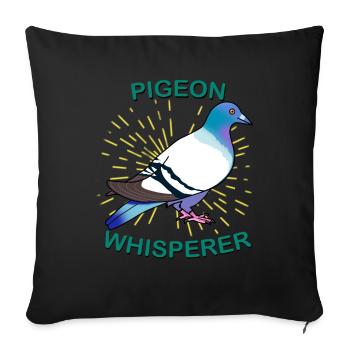 Pigeon bird bird watching zoologist ornithologist - Sofa pillowcase 17,3'' x 17,3'' (45 x 45 cm) - black - Front