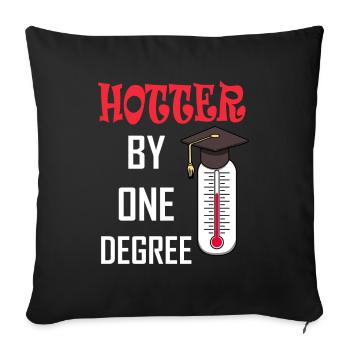 Graduate graduation school student graduation gift - Sofa pillowcase 17,3'' x 17,3'' (45 x 45 cm) - black - Front