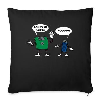 Clé USB cadeau technologie informatique - Housse de coussin décorative 45 x 45 cm - noir - Devant