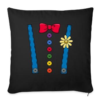Clown Costume Circus Halloween Tie Gift - Sofa pillowcase 17,3'' x 17,3'' (45 x 45 cm) - black - Front