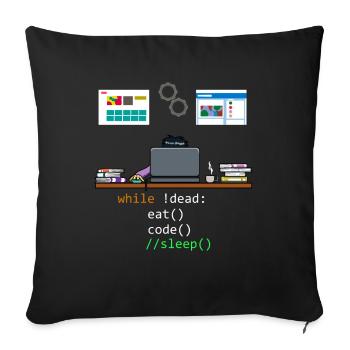 Programmierung Informatik Entwickler Programmierer - Sofakissenbezug 45 x 45 cm - Schwarz - Vorne