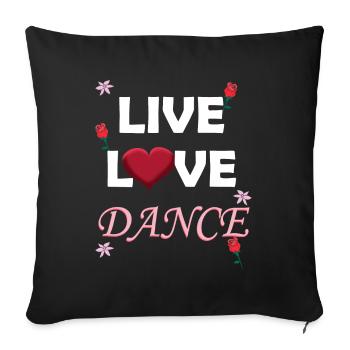 Dance dancer ballet music dancing dance lessons - Sofa pillowcase 17,3'' x 17,3'' (45 x 45 cm) - black - Front