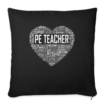 Le prof de l'EPS - Housse de coussin décorative 45 x 45 cm - noir - Devant