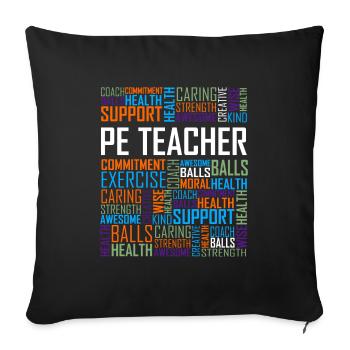 Le prof de l'EPS - Housse de coussin décorative 45 x 45 cm - noir - Devant