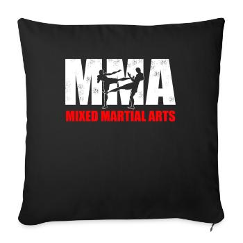 Arts martiaux mixtes Arts martiaux Taekwondo Kung Fu - Housse de coussin décorative 45 x 45 cm - noir - Devant