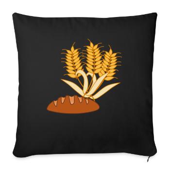 Bread Wheat Cereal Baking Baker Gift - Sofa pillowcase 17,3'' x 17,3'' (45 x 45 cm) - black - Front