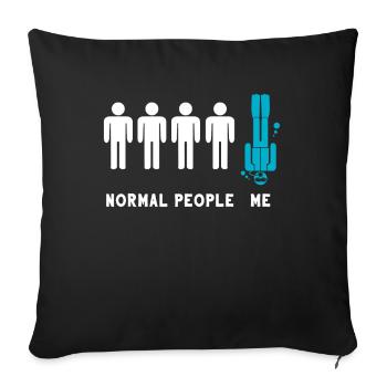 Diving scuba ocean snorkeling diver gift - Sofa pillowcase 17,3'' x 17,3'' (45 x 45 cm) - black - Front