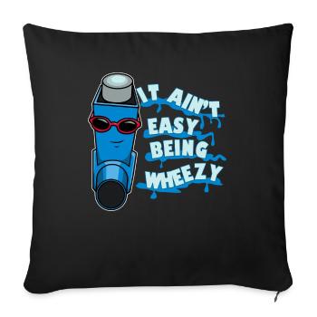 Asthma Inhaler Inhaling Medicine Asthma Attack - Sofa pillowcase 17,3'' x 17,3'' (45 x 45 cm) - black - Front