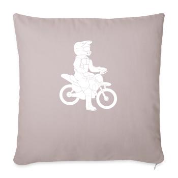 Dirtbike Kind Motocross Motorrad Biker Rennen - Sofakissenbezug 45 x 45 cm - helles Taupe - Vorne