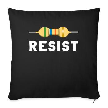 Resistance Circuit Electronics Engineering Physics - Sofa pillowcase 17,3'' x 17,3'' (45 x 45 cm) - black - Front