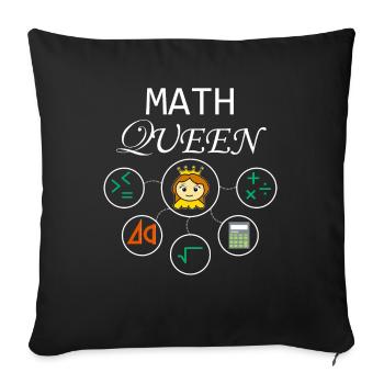 Math Math School Physics Professeur de mathématiques - Housse de coussin décorative 45 x 45 cm - noir - Devant