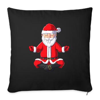 Christmas Yoga Xmas Meditation Gift Idea - Sofa pillowcase 17,3'' x 17,3'' (45 x 45 cm) - black - Front