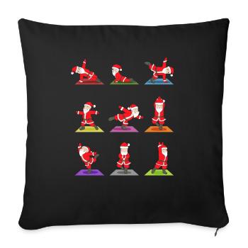 Christmas Yoga Xmas Meditation Gift Idea - Sofa pillowcase 17,3'' x 17,3'' (45 x 45 cm) - black - Front