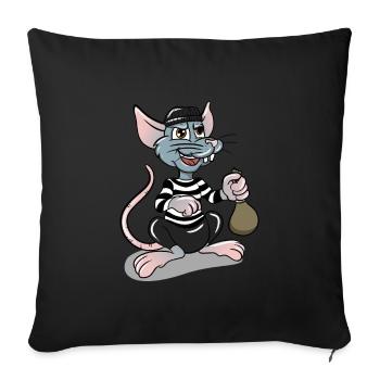 Thief Rat - Sofa pillowcase 17,3'' x 17,3'' (45 x 45 cm) - black - Front